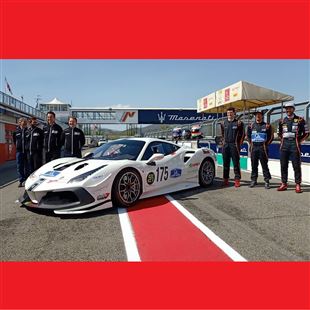 Barbolini al via del Campionato Italiano GT su una Ferrari 488 Challenge Evo