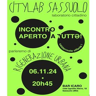 Torna CityLab Sassuolo: primo incontro sulla rigenerazione urbana