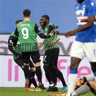 Il Sassuolo piega la Samp, i neroverdi chiudono il 2020 al quarto posto