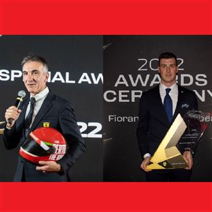 Edoardo Barbolini e la leggenda Andrea Bertolini premiati al Ferrari GT Awards Ceremony