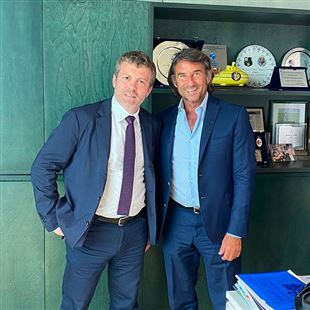 Il presidente della Lega Serie A in visita al Mapei Football Center