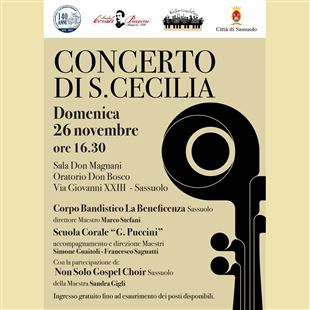 Domenica all’oratorio don Bosco il concerto di Santa Cecilia