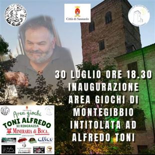 Domenica nuova area giochi a Montegibbio in ricordo di Alfredo Toni