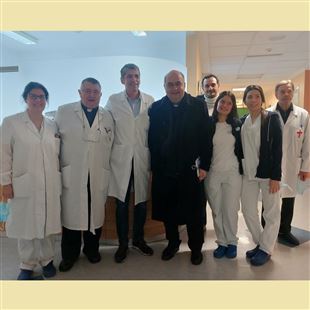 L’Arcivescovo Giacomo Morandi in visita all’ospedale di Sassuolo per la Giornata Mondiale del Malato