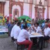 Una cena a base di colore in piazza con Ceramicolor - Federchimica e Thesignofcolor.com