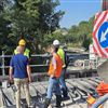 Sopralluogo ponte Veggia: al momento il cantiere procede regolarmente e senza ritardi
